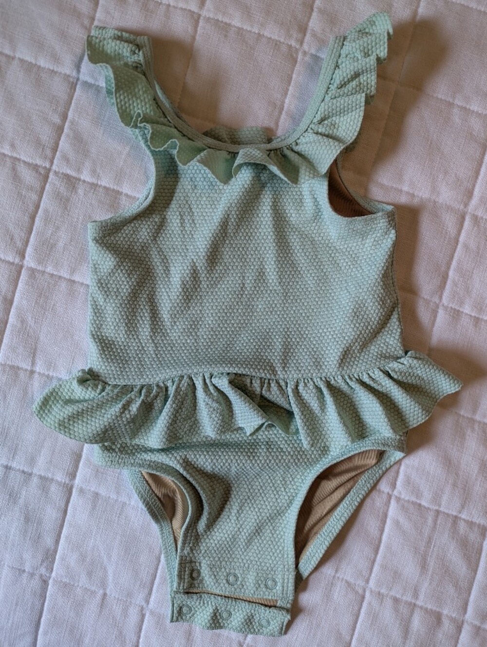 Old Navy Children's Ruffled One-Piece Swimsuit - Mint Green